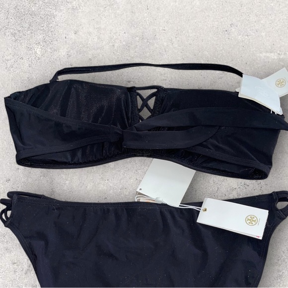 Tory Burch Black Halter Bikini Set w/ Criss Cross Bikini side cutout NWT… - Picture 10 of 10